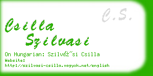 csilla szilvasi business card